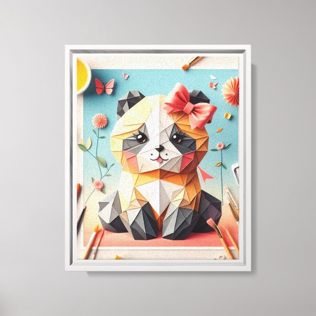 Lienzo Gracioso origami WALL ART (Anverso)