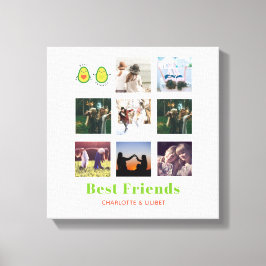 Lienzo Gracioso regalo de COLLAGE DE FOTOS BFF Personaliz