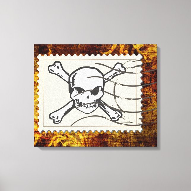 Lienzo Gracioso sello Skull Vintage 3 (Anverso)
