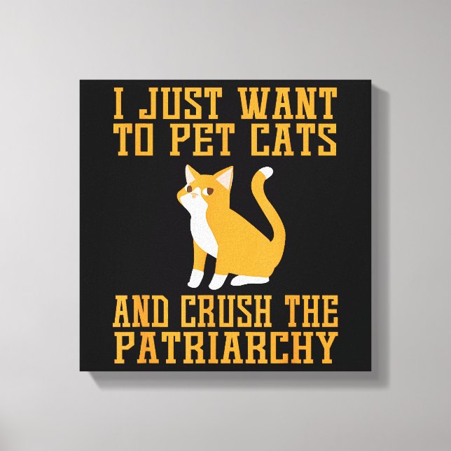 Lienzo Graciosos gatos Mascotas y aplastar la camiseta de (Anverso)