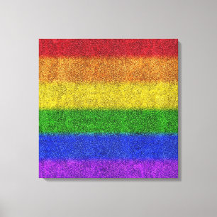 Lienzo Gradiente de Purpurina de arcoiris caído