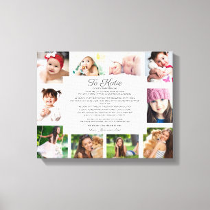 Lienzo Graduación Día 10 Foto A Hija Sentimental