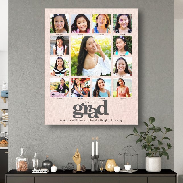 Lienzo Graduación K-12 Collage de fotos Rubor negrita ros (Subido por el creador)