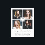 Lienzo Graduación Mantener el Collage de fotos moderno cl<br><div class="desc">Pon en exhibición sus recuerdos escolares con este collage de fotos moderno y personalizado. El diseño incluye una sala para 4 fotos de tu jardín, así como un año en el centro. Debajo de eso, incluya el nombre de su graduado en un guión elegante, el nombre de la escuela y...</div>