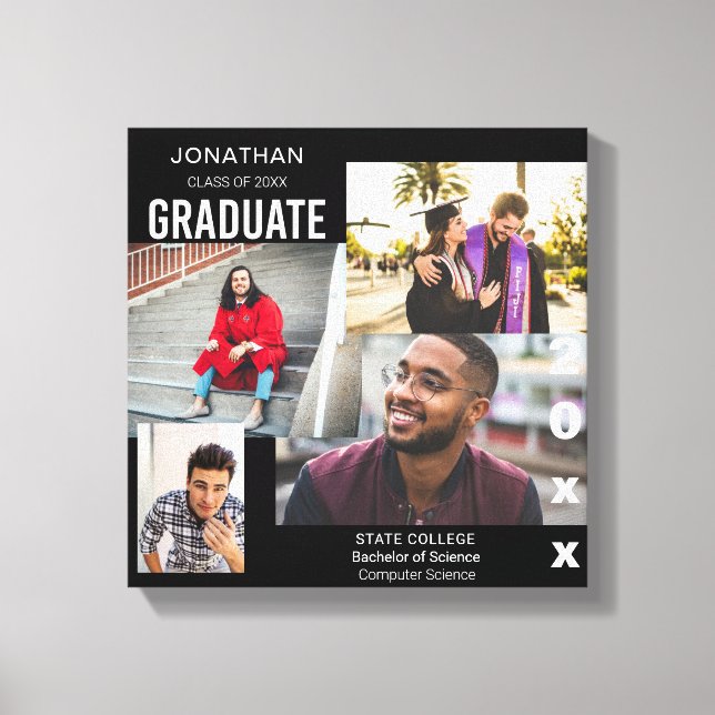 Lienzo Graduado Clase de Collage de fotos 2 (Anverso)