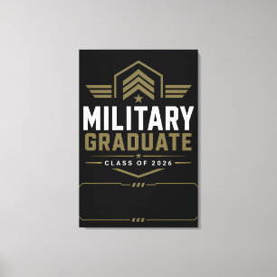 Lienzo Graduado con Rango Militar Personalizado 2026 Nomb