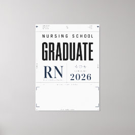Lienzo Graduado de Escuela de Enfermería RN 2026 Nombre P