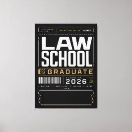 Lienzo Graduado de Facultad de Derecho Personalizada 2026