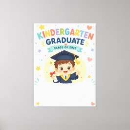 Lienzo Graduado de jardín de infancia lindo Clase 2026