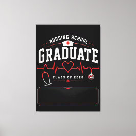Lienzo Graduado de la Escuela de Enfermería 2026 Regalo P