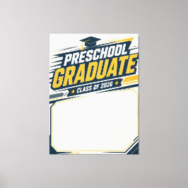 Lienzo Graduado de Preescolar Personalizado Clase de 2026