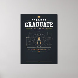Lienzo Graduado en Ingeniería de Custom College 2026