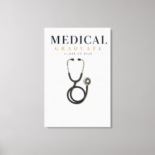 Lienzo Graduado en Medicina 2026 Nombre Personalizado Lie