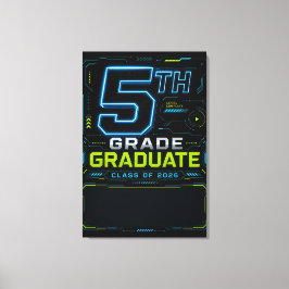 Lienzo Graduado Jugador Personalizado de 5º Grado 2026