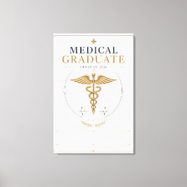 Lienzo Graduado Médico Elegante 2026 Caduceo