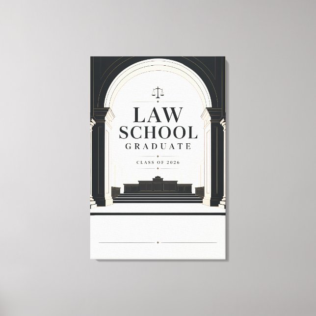 Lienzo Graduado Personalizado de la Facultad de Derecho 2 (Anverso)