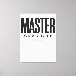 Lienzo Graduado Personalizado Máster 2026 Nombre