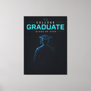 Lienzo Graduado Universitario Futurista Personalizado 202
