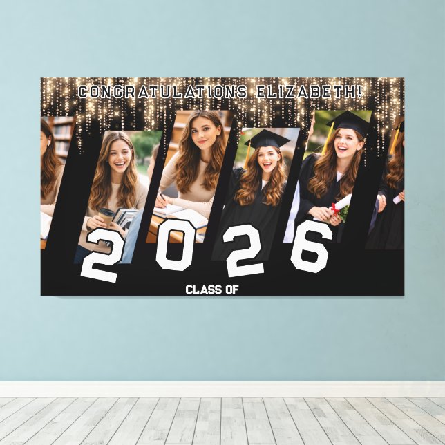 Lienzo  Graduation  Custom Canvas with Photo Collage (Insitu (piso de madera))