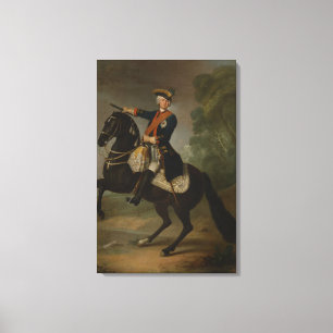 Lienzo Graf von Schwerin de Kurt Cristóbal a caballo