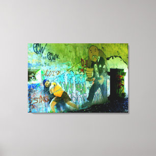 Lienzo Graffiti de isla punta envuelto