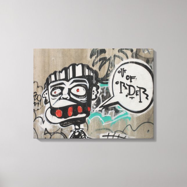 Lienzo Graffiti Fuera De Orden (Anverso)
