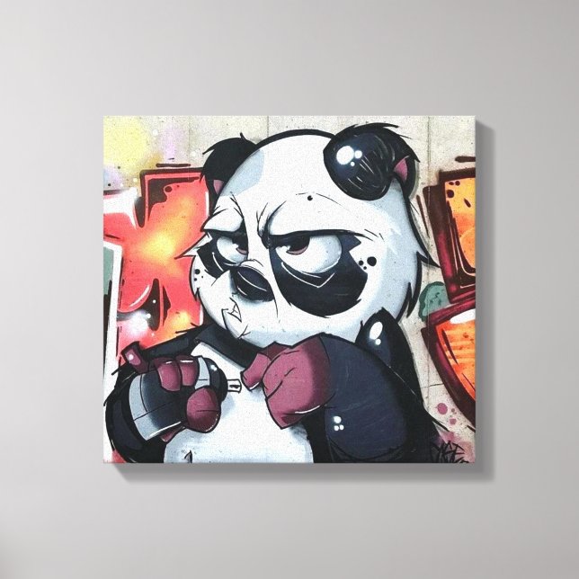 Lienzo Graffiti Panda Bear (Anverso)