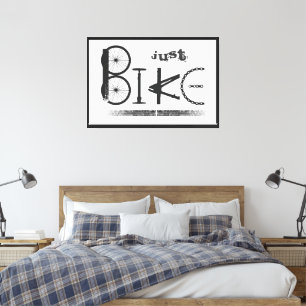 Lienzo Graffiti "Solo en bicicleta" de piezas de biciclet