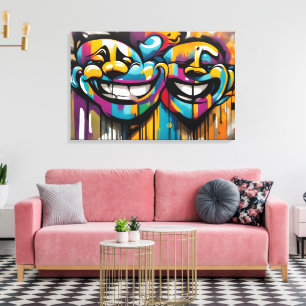 Lienzo Graffiti Twins