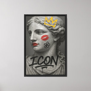 Lienzo Graffiti, una diosa icónica, se rompe con un pinta