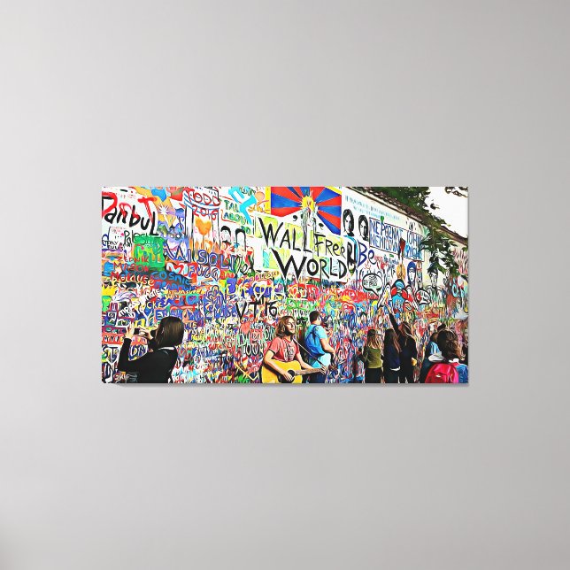 Lienzo Graffiti Wall Street Músicos y artistas Wall Art (Anverso)