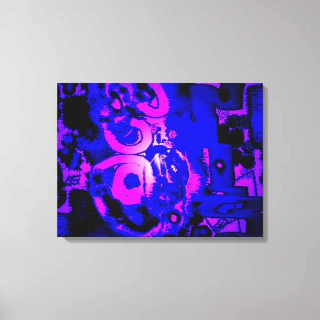 Lienzo "Graffitti no físico: espeluznante" tela envuelta (Anverso)