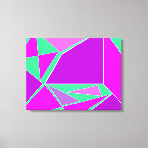 Lienzo Gráfica abstracta - diseño verde púrpura
