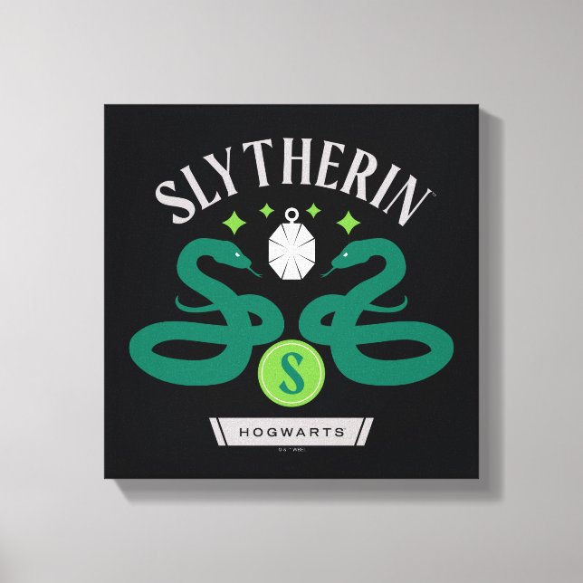 Lienzo Gráfica de bloqueo de serpiente doble SLYTHERIN™ H (Anverso)