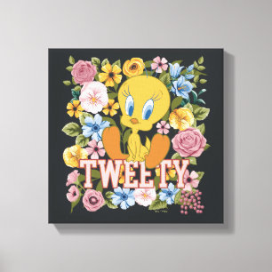 Lienzo Gráfica de bordado floral TWEETY™
