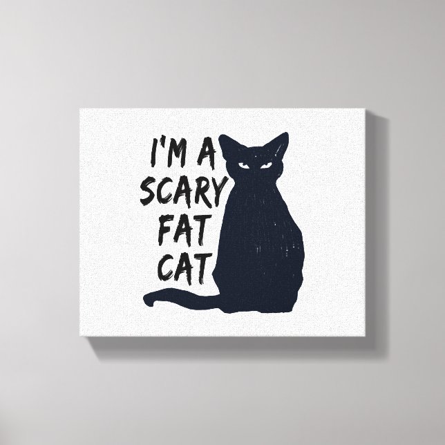 Lienzo Gráfica de diseño de gatos negros de escarnio Hall (Anverso)