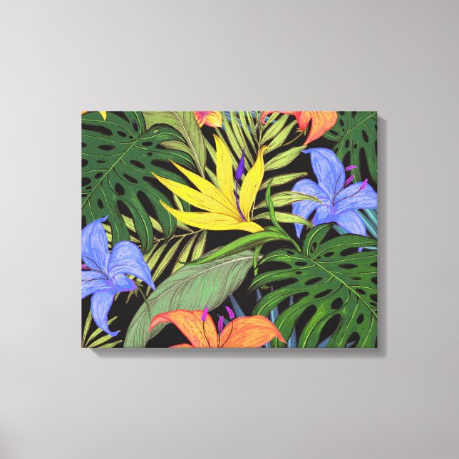 Lienzo Gráfica de flor tropical Hawai Aloha (Anverso)