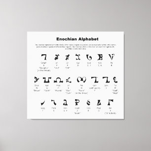Lienzo Gráfico alfabético de Enochian