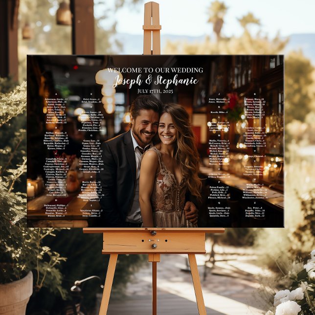 Lienzo Gráfico alfabético moderno de asientos para bodas  (Subido por el creador)