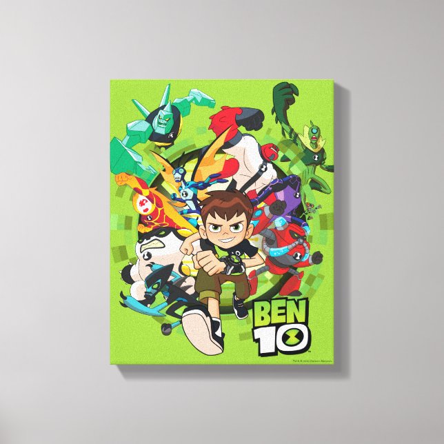 Lienzo Gráfico Ben 10 Alien Rush (Anverso)
