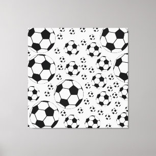 Lienzo Gráfico clásico de balón de fútbol para fanáticos