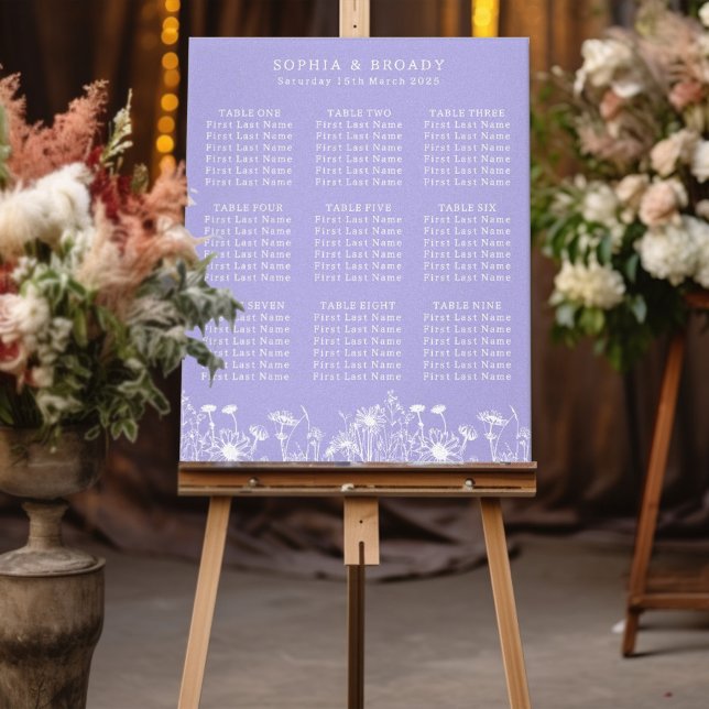 Lienzo Gráfico de asientos azules en polvo de flores silv (Subido por el creador)