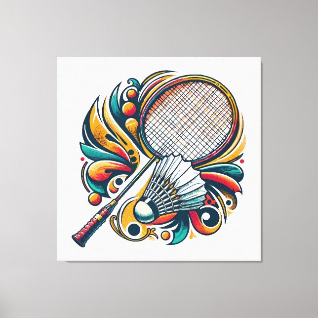 Lienzo Gráfico de Badminton (Anverso)