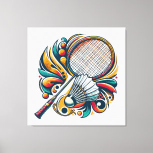Lienzo Gráfico de Badminton