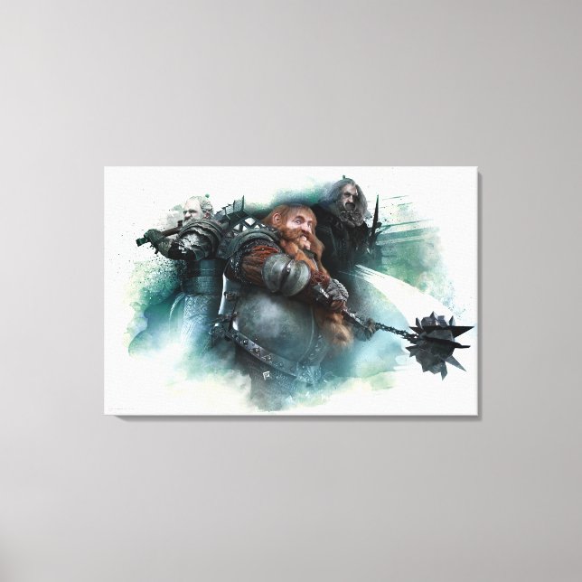 Lienzo Gráfico de Dori, Bombur y Oin (Anverso)