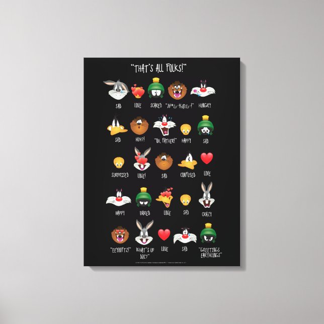 Lienzo Gráfico de emojis de LOONEY TUNES™ (Anverso)
