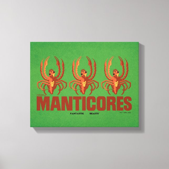 Lienzo Gráfico de la cosecha de manticores de bebés (Anverso)