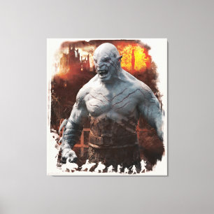 Lienzo Gráfico de la silueta de Azog y de Orcs