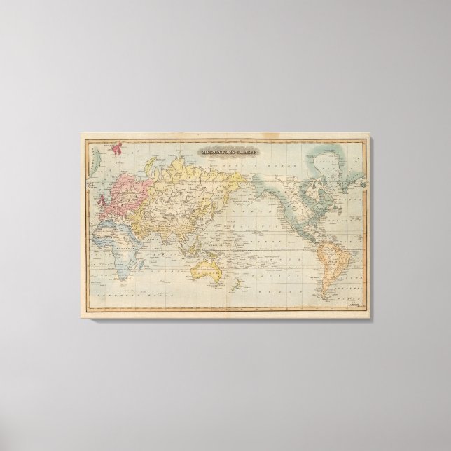 Lienzo Gráfico de Mercator (Anverso)