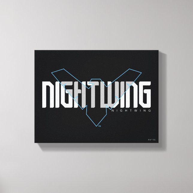 Lienzo Gráfico de nombre de alta tecnología de Nightwing (Anverso)
